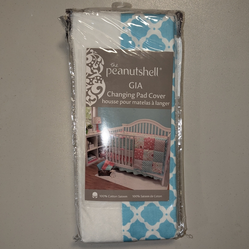 The Peanutshell GIA Changing Pad Cover NIP 100% Cotton Sateen